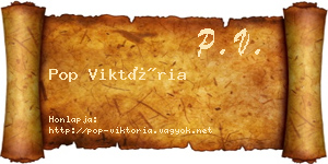 Pop Viktória névjegykártya